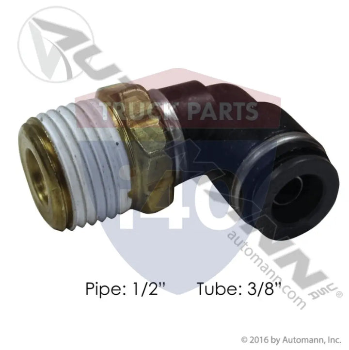 Automann 177.11696D PLC Swivel Male Elbow 3/8 1/2in - Male 90° Elbows-Composite