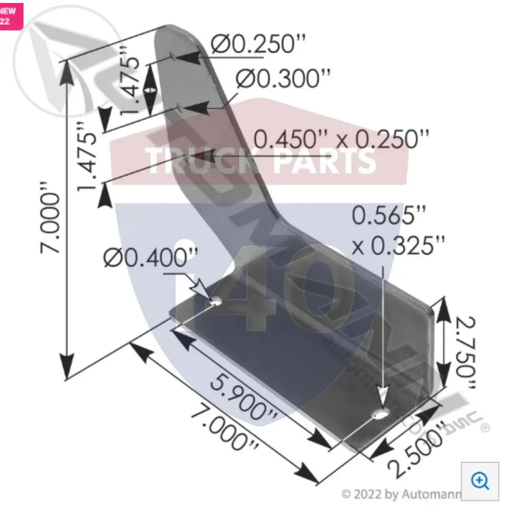 M82-6078 Step Bracket RH For Peterbilt - Step Bracket RH Peterbilt
