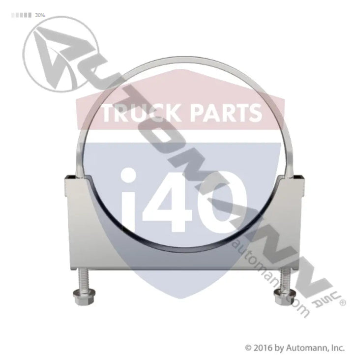 P207598 Flat U-Bolt Saddle Clamp 6in Chrome For Donaldson - Flat U-Bolt Saddle Clamp 6in Chrome