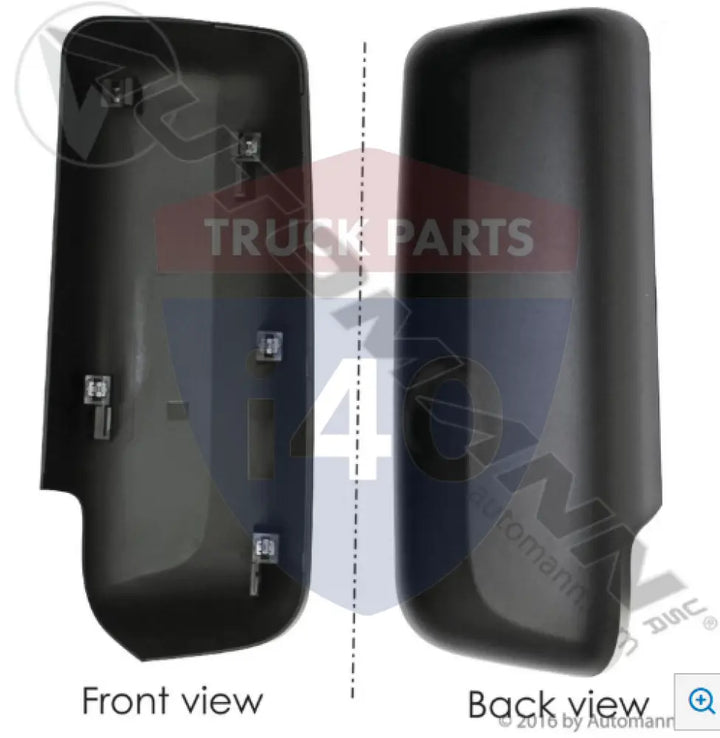 Automann 563.75009 Mirror Back Cover RH Black Peterbilt - Mirror Back Cover RH Black Peterbilt