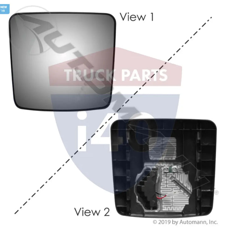 Automann 563.55093 Mirror Glass HTD Light RH International - Mirror Glass HTD Light RH International
