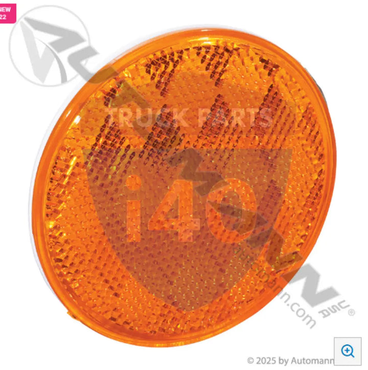 40063 Reflector 3in Round Amber Quick-Mount For Grote - Lighting