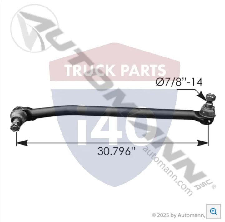 L24VU8595A11 Drag Link LH 31.000in to Ken-Pete For TRW - Drag Link LH 31.000in C to C Ken-Pete