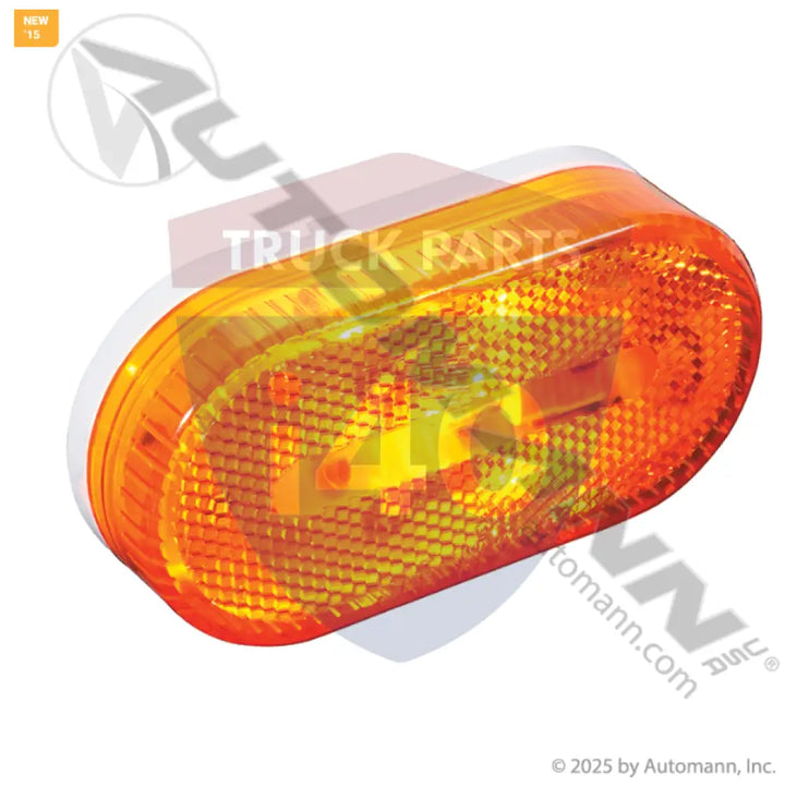 46713 Marker Light 4in Oval Reflex Amber For Grote - Marker Light 4in Oval Reflex Amber