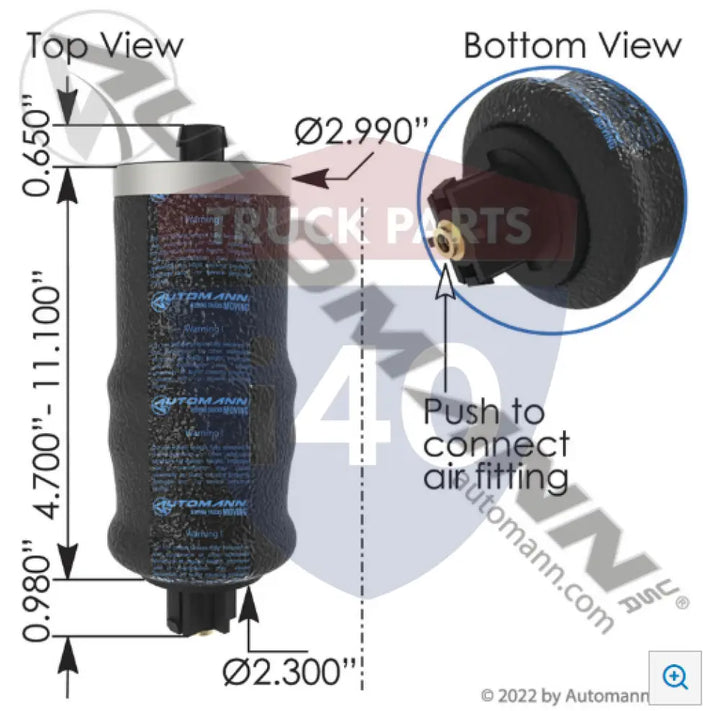 2905900 Air Spring Cabin For Peterbilt - Air Spring Cabin