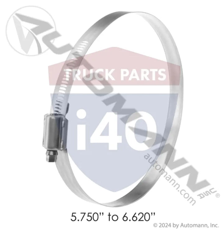 BRZHTM650 Hose Clamp Hi-Torque 5.75-6.62in For Freightliner - Worm Drive Clamps - High Torque