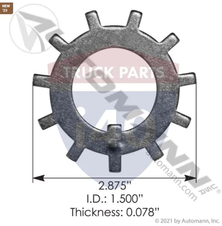 Automann 209.2509 Spindle Tang Washer - Axle Washers