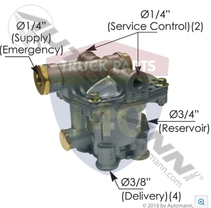 ESL110200 Relay Emergency Valve For Euclid - Relay Emergency Valves