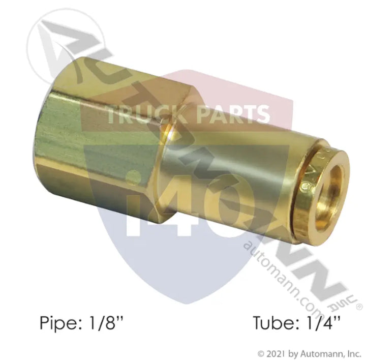 Automann 177.13B664A Brass PLC Female Connector 1/4 1/8in - Female Connectors-Brass