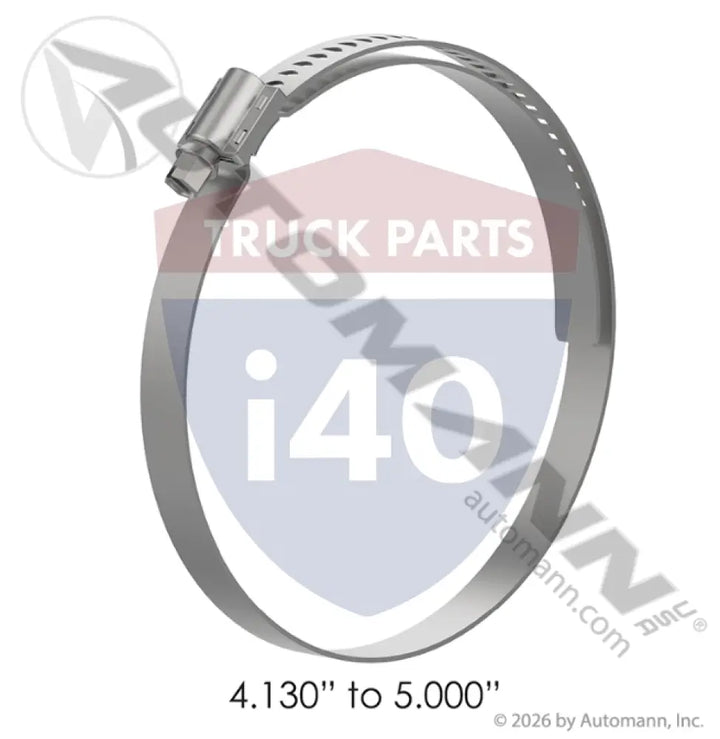 Breeze 9472 All SS Lined Clamp 4.13 to 5.00in - Lined Clamps - All Stainless