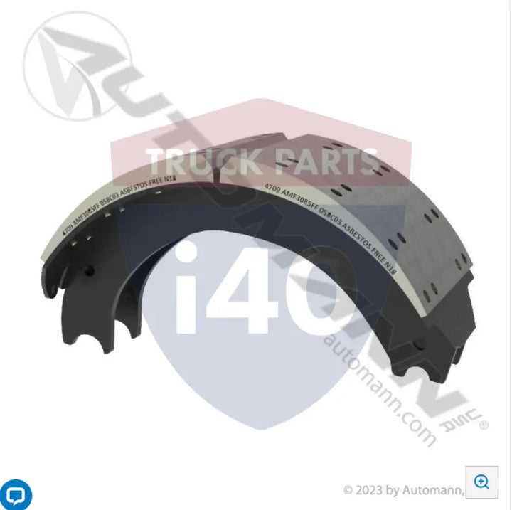 Automann 143.470981.31 Lined Brake Shoe 16.500in 7.000in - 25K Lb GAWR