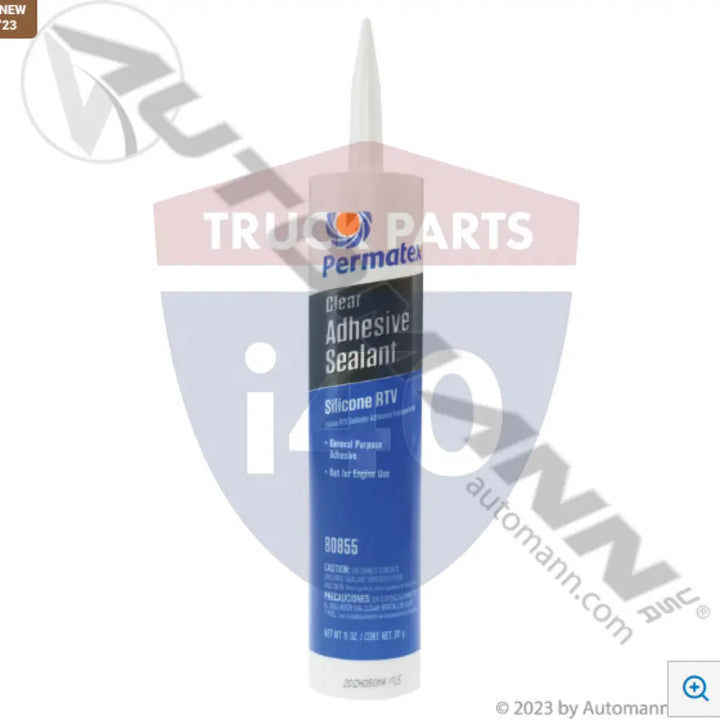 Permatex PRX80855 Clear RTV Silicone Adhesive Sealant 11oz - Adhesives