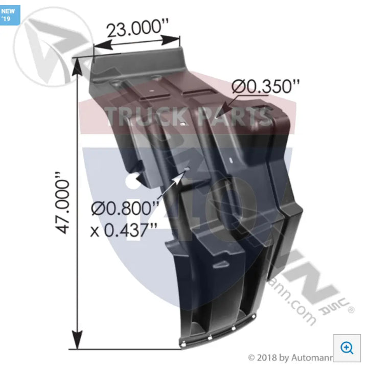 Automann 564.55039X Fender Extension LH ProStar International - Fender Extension LH IHC ProStar