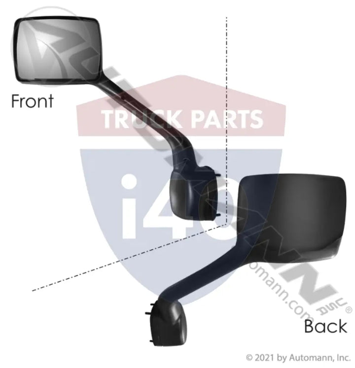 L596003101 Hood Mirror Assy LH For Paccar - Hood Mirror Assy LH Black Kenworth Pete