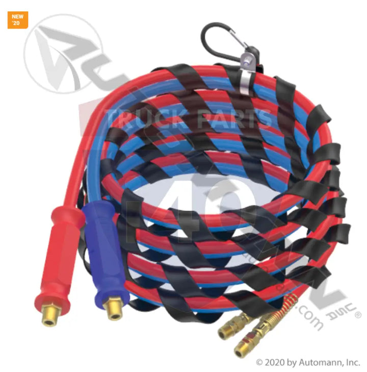 Automann 179.3042.20 Rubber Air Line 2 in 1 Red/Blue 20ft - Rubber Air Lines