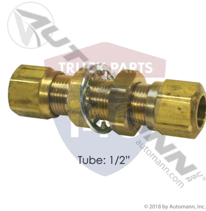 62NBH8 Bulkhead Union-DOT Compression 1/2IN For Parker - Bulkhead Unions