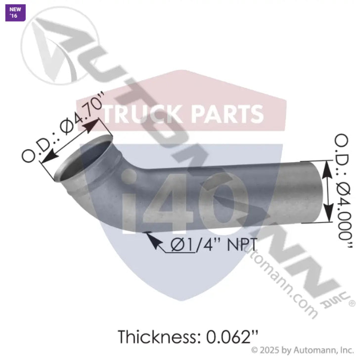 42978 Exhaust Pipe ALZ Mack For Walker - Exhaust Pipe ALZ Mack