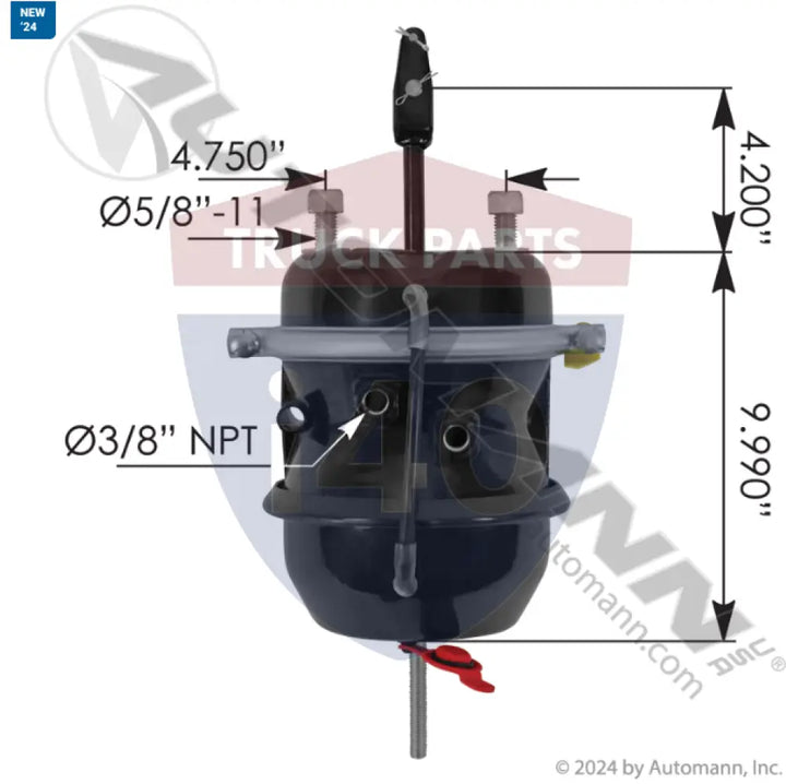 3535953 Spring Brake Neoprene TR3030LP3TS For MGM - Welded Clevis