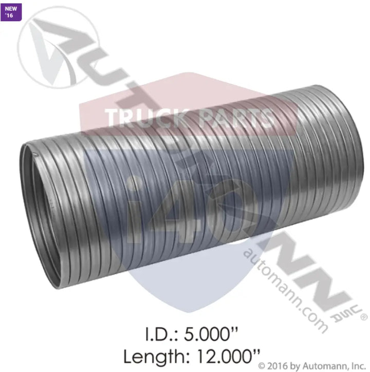 Automann 562.U7350-12SS Flex Tubing 5in 12in 409SS - Flex Tubing 5in X 12in 409SS