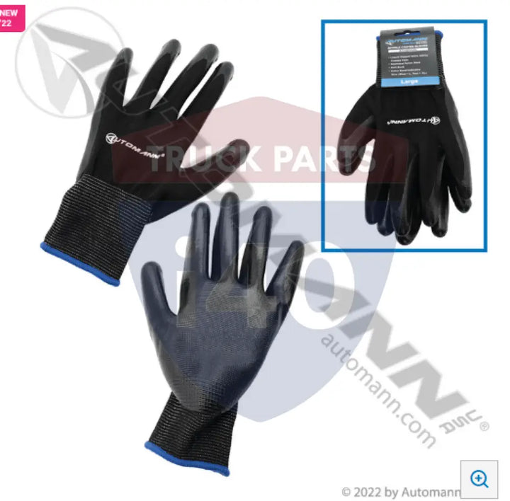 Automann 571.G2009L Gloves - Nitrile-Coated Palm Large - Safety