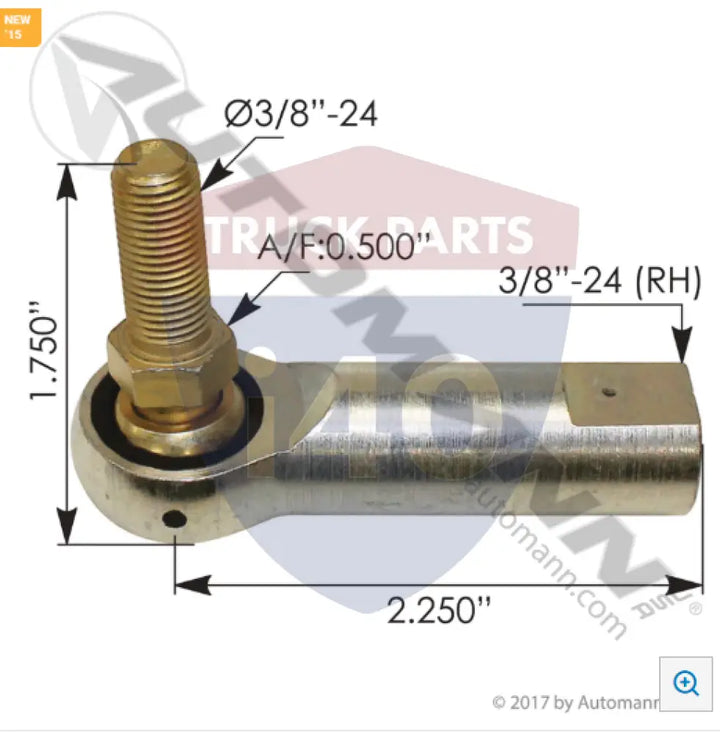 K1244022 Rod End RH For Kenworth - Heim Joints