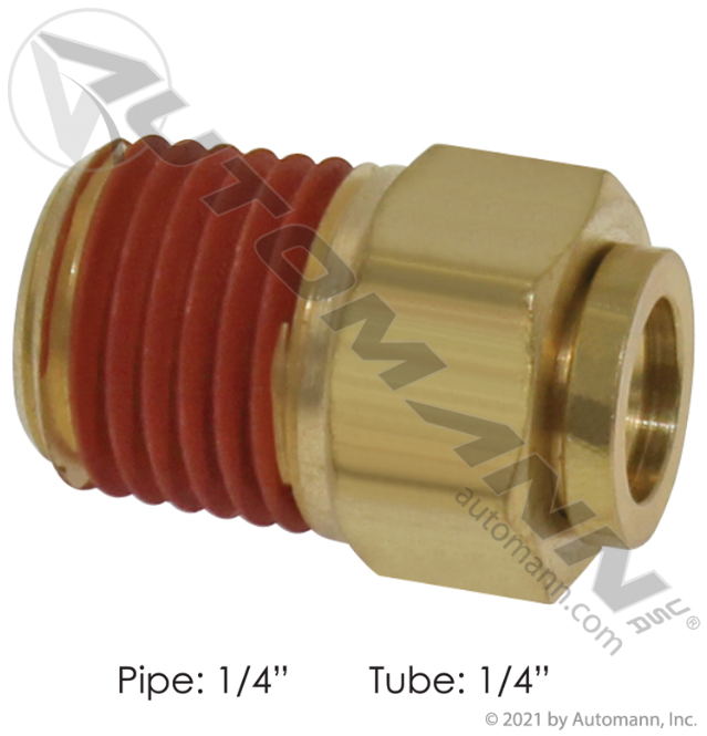 017941 Brass PLC Male Connector 1/4 1/4in For Velvac