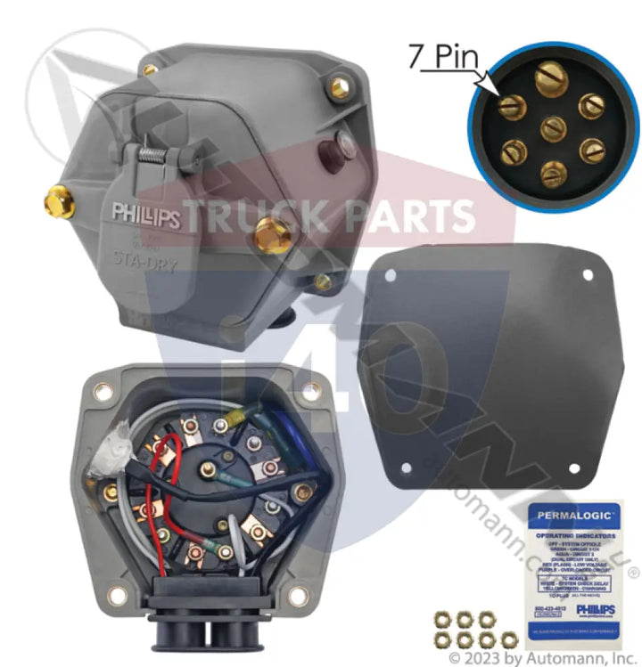 Phillips PHI60-2520-30 PERMALOGIC Single Circuit Nosebox 30A CB - Tractor & Trailer Power Management