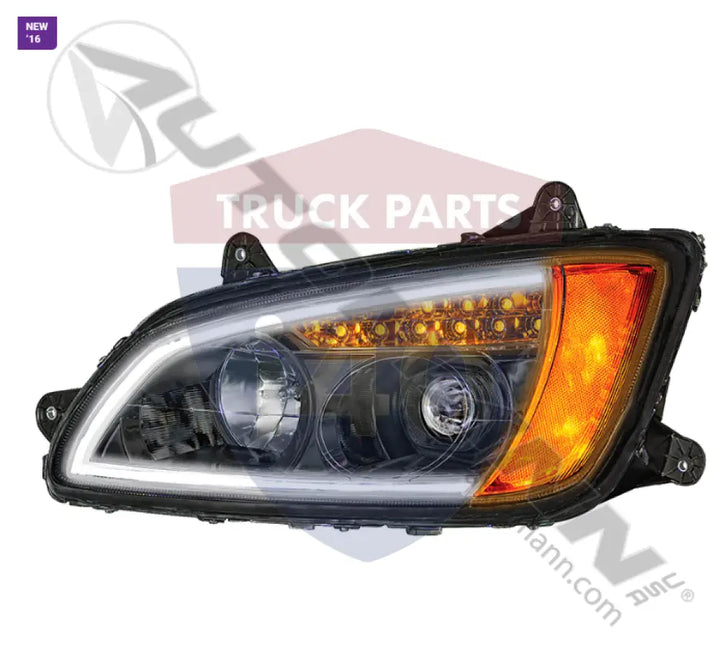 Automann 564.59049KB Headlamp with Light Bar LH Kenworth - Headlamp with Light Bar LH Kenworth