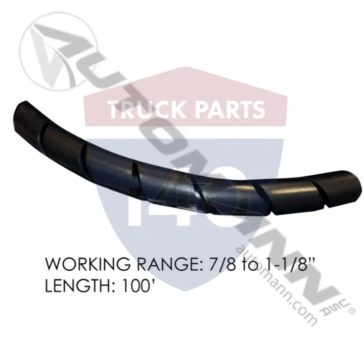 Automann 177.SW114 Spiral Wrap 1.12in ID - 100FT Roll - Cable Wrap