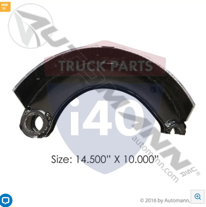 Automann 142.459280 Unlined Brake Shoe 14.500in 10.000in - Brake Width - 10 in