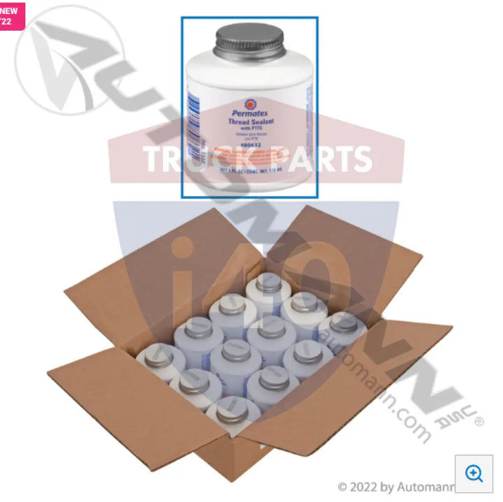 Permatex PRX80632CTN Thread Sealant with PTFE 4oz Case of 12 - Adhesives