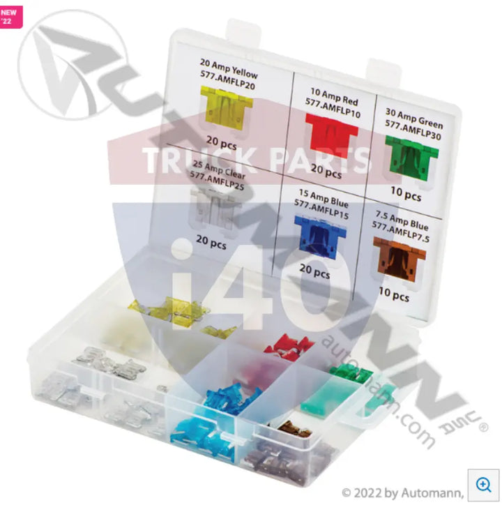 Automann 577.AMFLP100-KT Mini Blade Fuse Low Profile Asst 100pc - Assortment Kits
