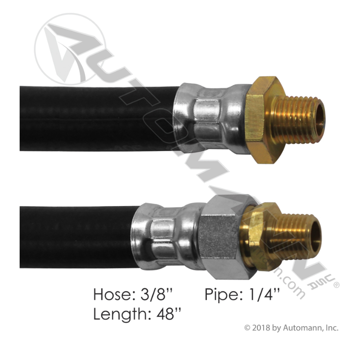 E857948BK Air Hose Assy 3/8IDx1/4NPTx48IN For Euclid