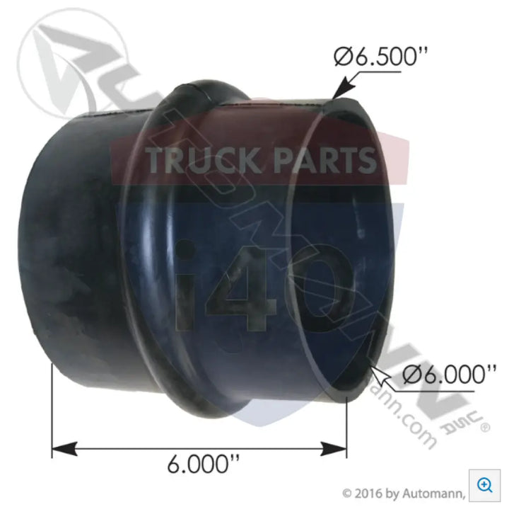 3114864 Hump Hose Rubber 6in For Volvo/White - Straight Hump