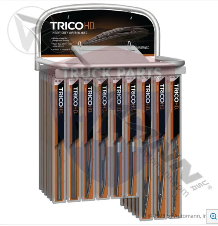 Trico TRI99-342 HD/RV Upper Wall Unit 9 Hooks Empty - Automann Brand Partner Displays