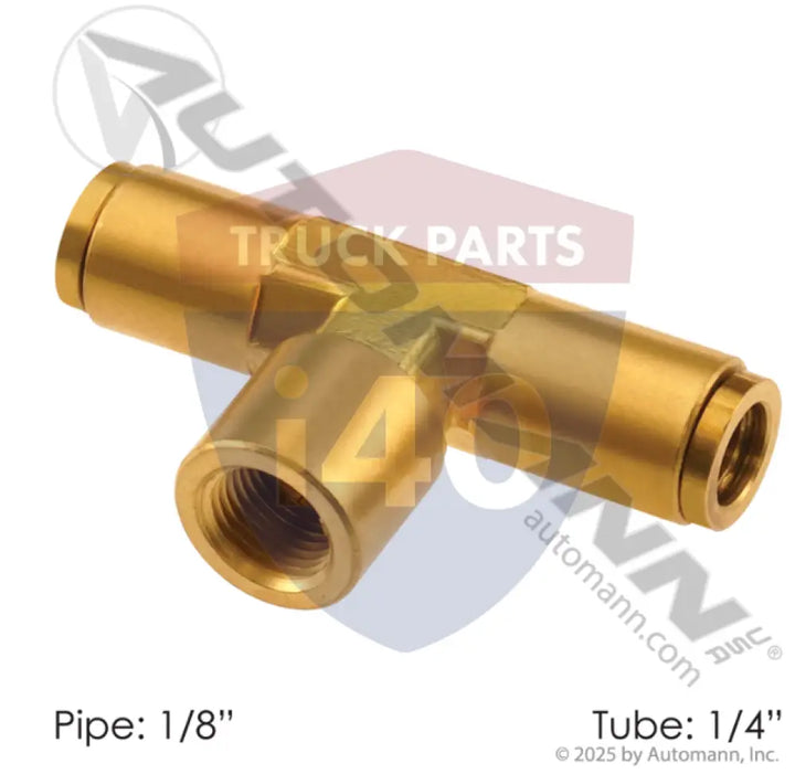 Automann 177.13B784A Brass PLC FM Branch Tee 1/4 1/8in - Female Branch Tees-Brass