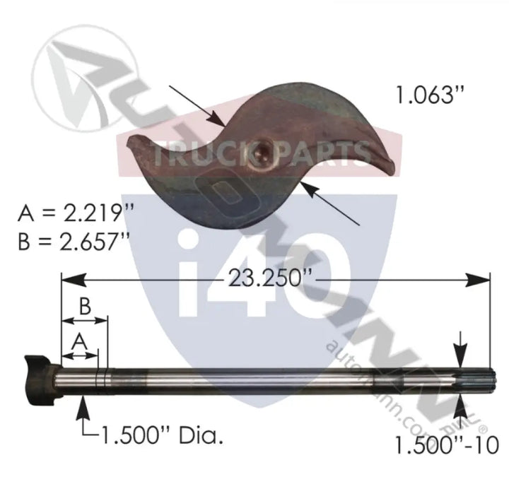 M12WK101-17 Camshaft LH For Spicer - Spicer & Std. Forge