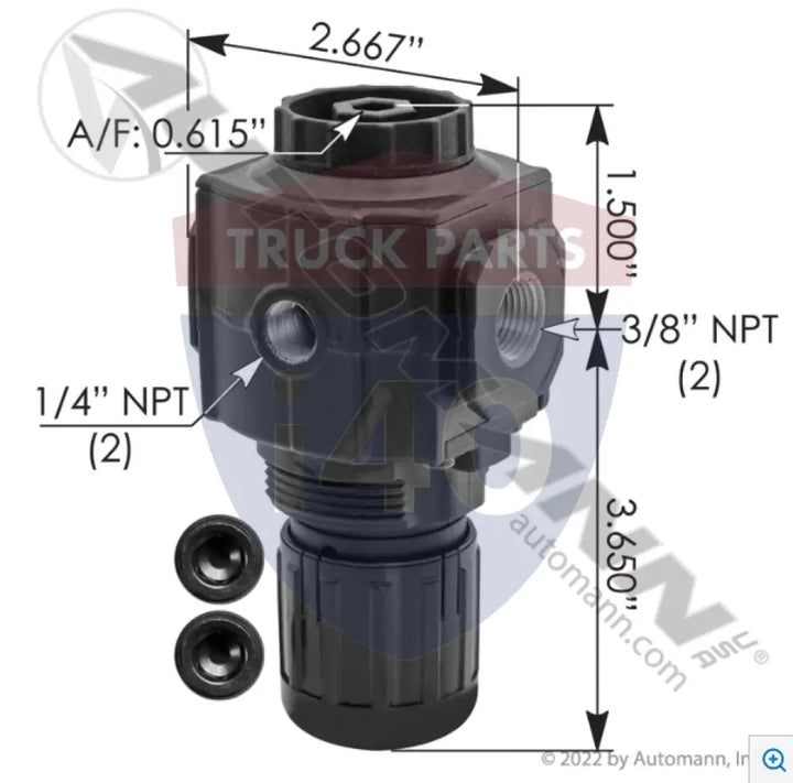 IMI 170.AR381 Air Regulator 5-150 PSI 3/8in PTF - Air Preparation