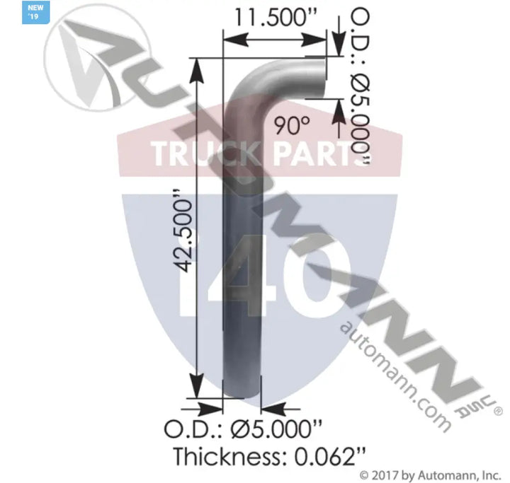 141510090X100880 Exhaust Elbow ALZ For Peterbilt - Exhaust Elbow ALZ Peterbilt