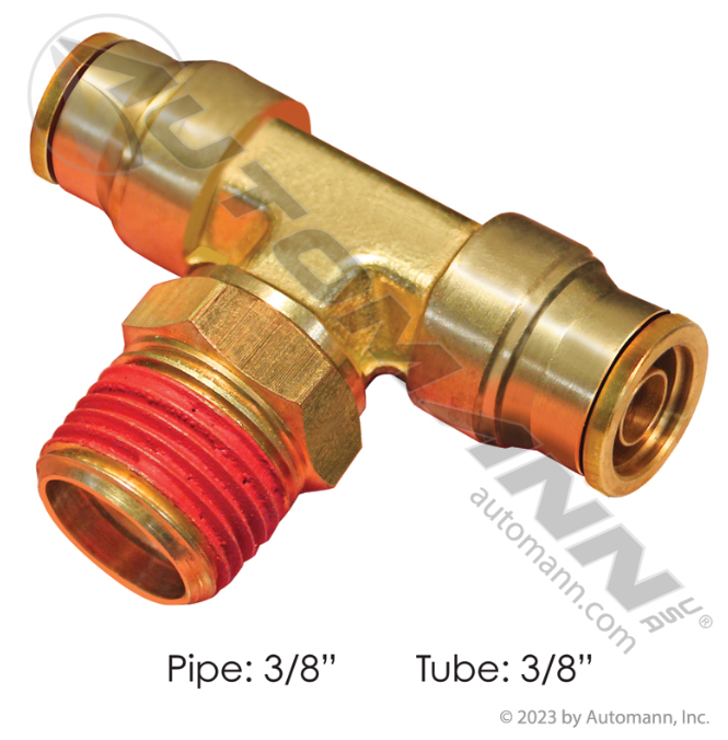 017973 Brass PLC Male Branch Tee 3/8 3/8in For Velvac
