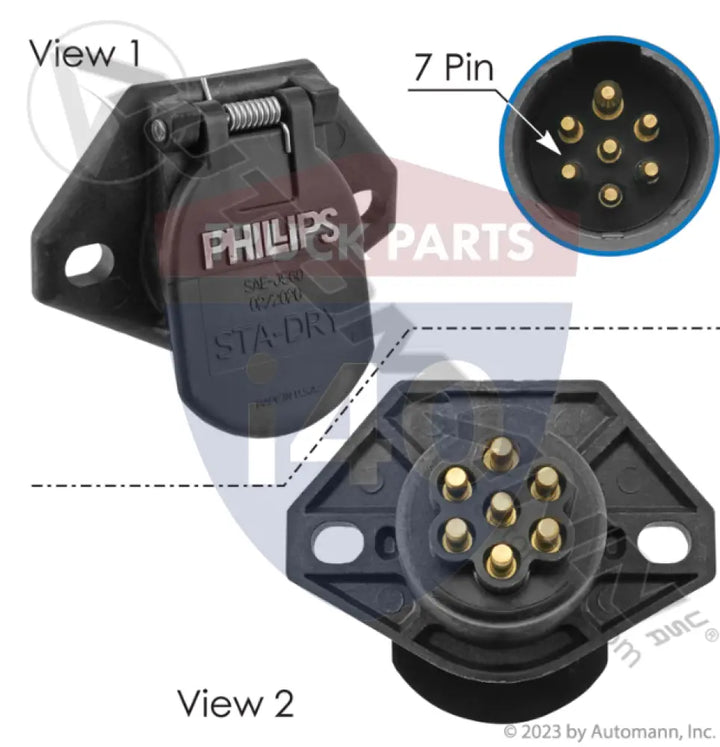 Phillips PHI16-7242 Socket 7 Pin Ring Term STA-DRY - 7-Way Sockets (J560)