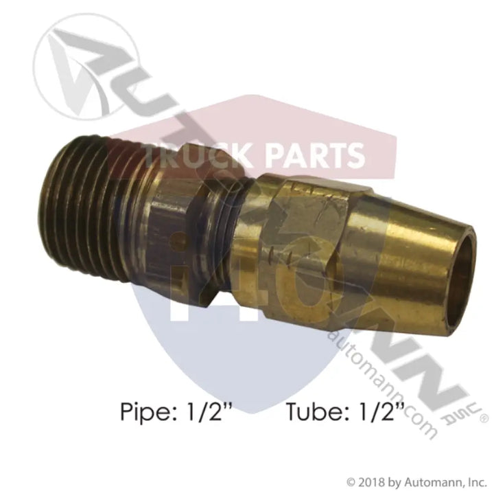 Automann 177.15688D Male Connector Copper 1/2IN 1/2NPT - Male Connectors