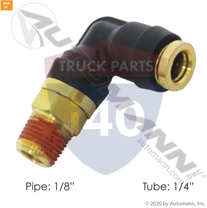 Automann 177.12C694A PLC Swivel Male Elbow DOT 1/4in 1/8in - Male 90° Elbows-Composite