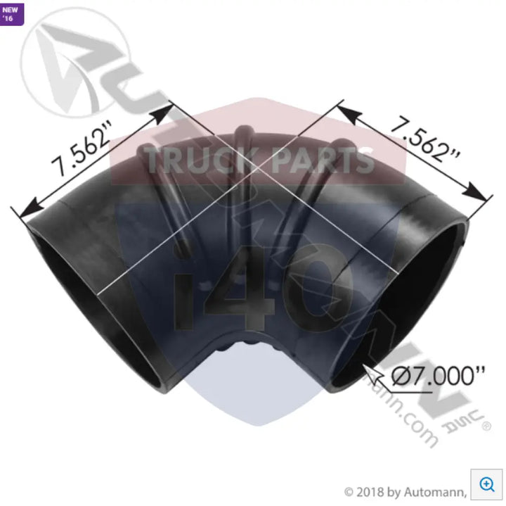 Automann 561.47795 Elbow Rubber 7in ID - 90°