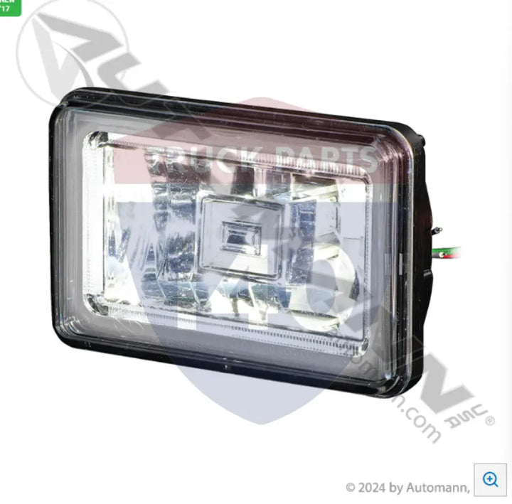 Automann 564.9946SH Headlamp High Beam 4in 6in LED w/Halo - Headlamp High Beam 4in X 6in LED w/Halo