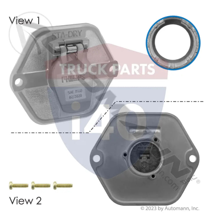 Phillips 15773 Socketbreaker Face Plate Repl Exended - 7-Way Sockets with Rear Studs