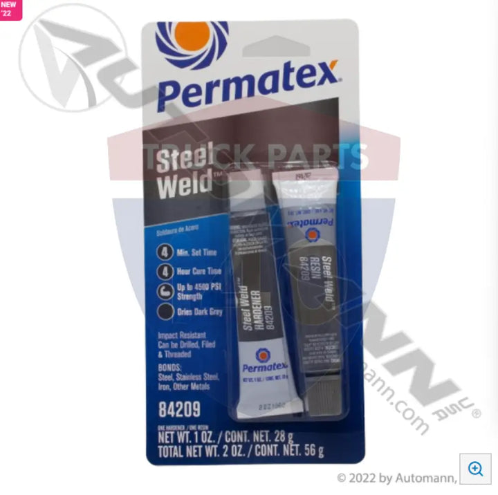 Permatex PRX84209 4 Minute Multi-Metal Epoxy Grey - Adhesives