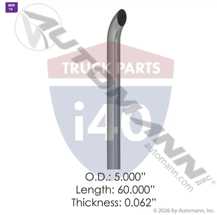 Automann 562.U5560SC Chrome Stack 60IN Length 5in OD - Chrome Stack 60IN Length 5in OD