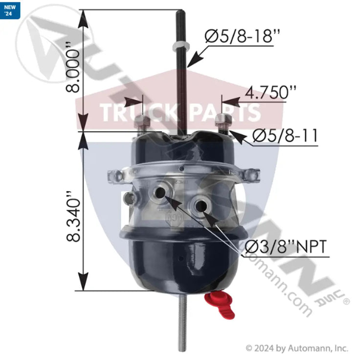 3420051 Spring Brake TR2024 For MGM - Threaded Rod