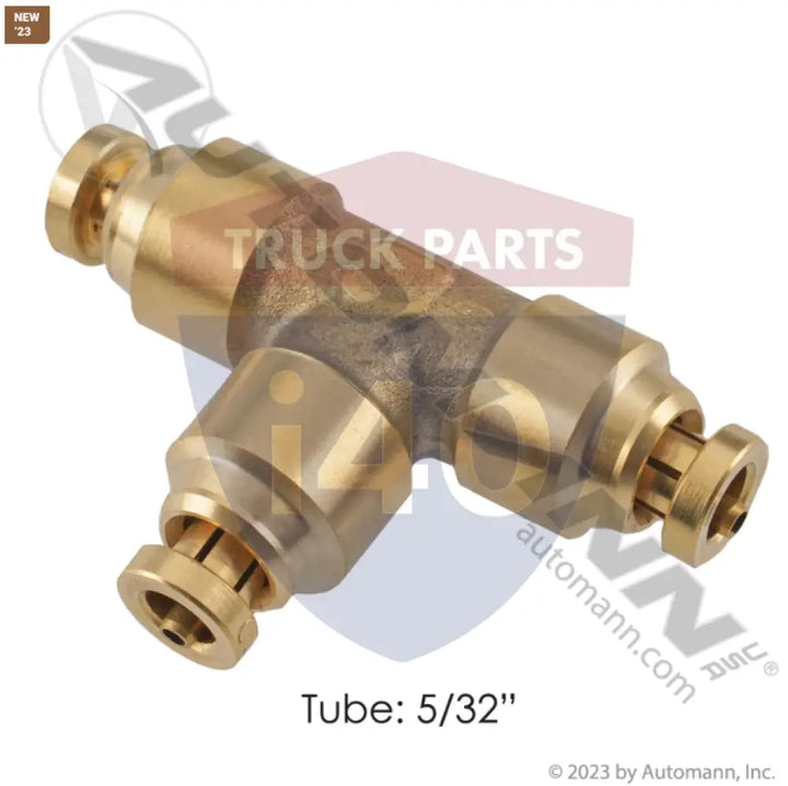 PL1364-25 Brass PLC Union Tee 5/32in For Tectran - Union Tees-Brass
